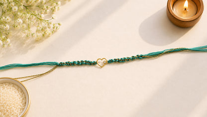 Minimal Sterling Silver Heart Rakhi | Sangeeta Boochra