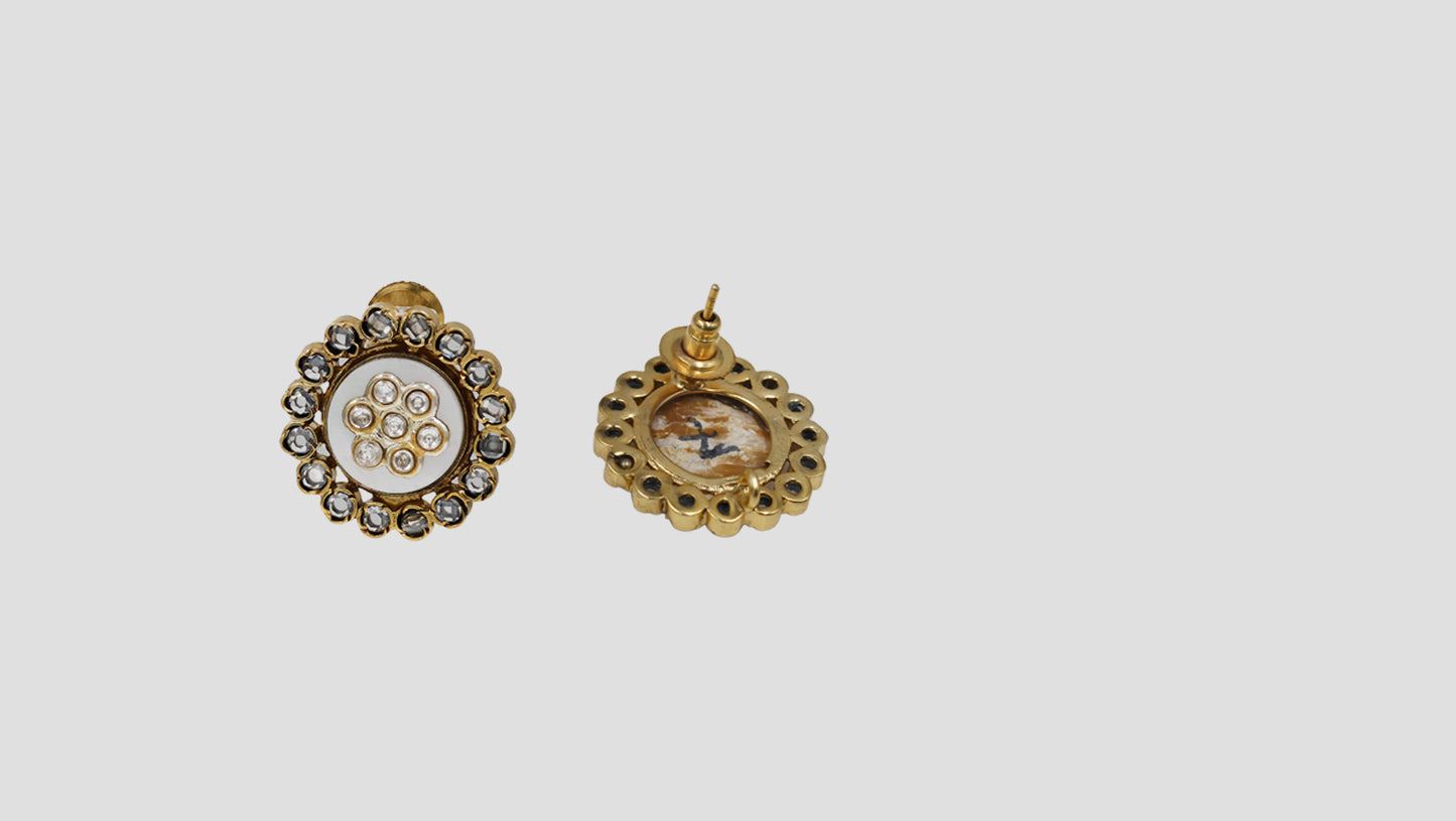 Sangeeta Boochra Heritage Silver Stud Earrings