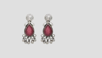 Sangeeta Boochra Heritage Motif Silver Earrings