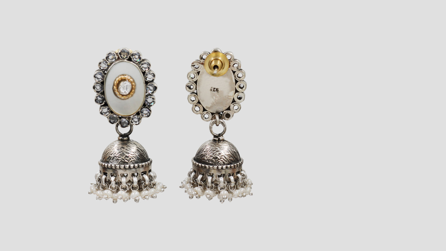 Sangeeta Boochra Timeless Silver Statement Earrings