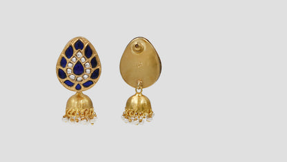 Sangeeta Boochra Festive Gold Plated Kundan Jhumkas