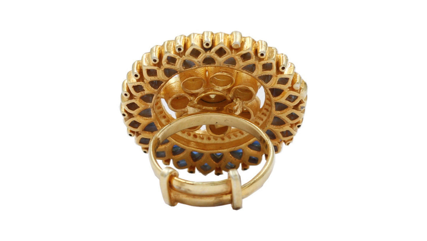 Elegant Simplicity: Sangeeta Boochra Gold-Plated Handmade Ring