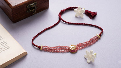 Sangeeta Boochra Royal Bloom Moissanite Gold-Plated Silver Choker
