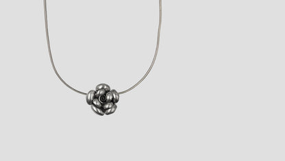 Sangeeta Boochra Classic Silver Floral Statement Pendant