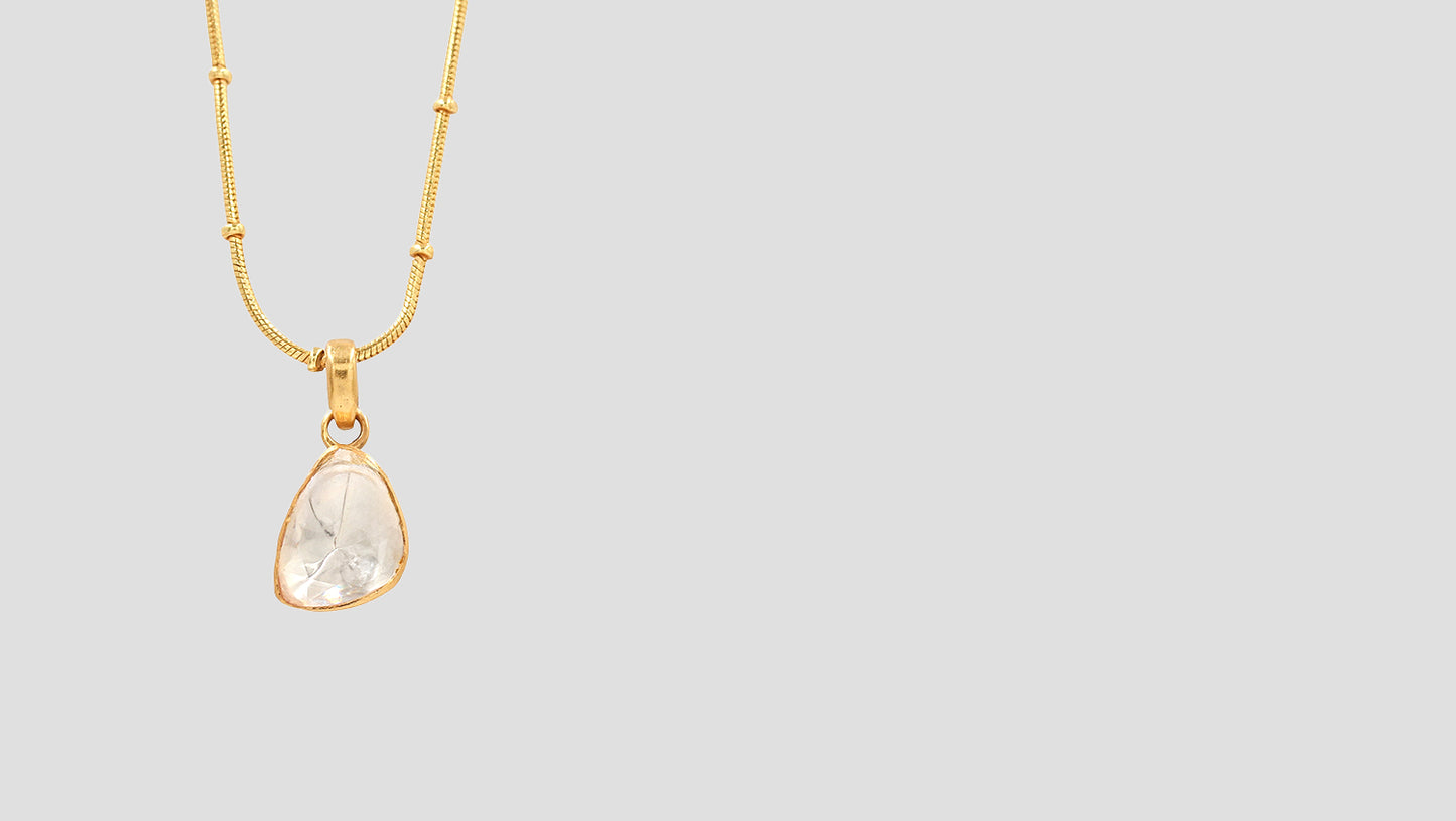 Gold Glow: Sangeeta Boochra Moissanite Pendant & Earrings