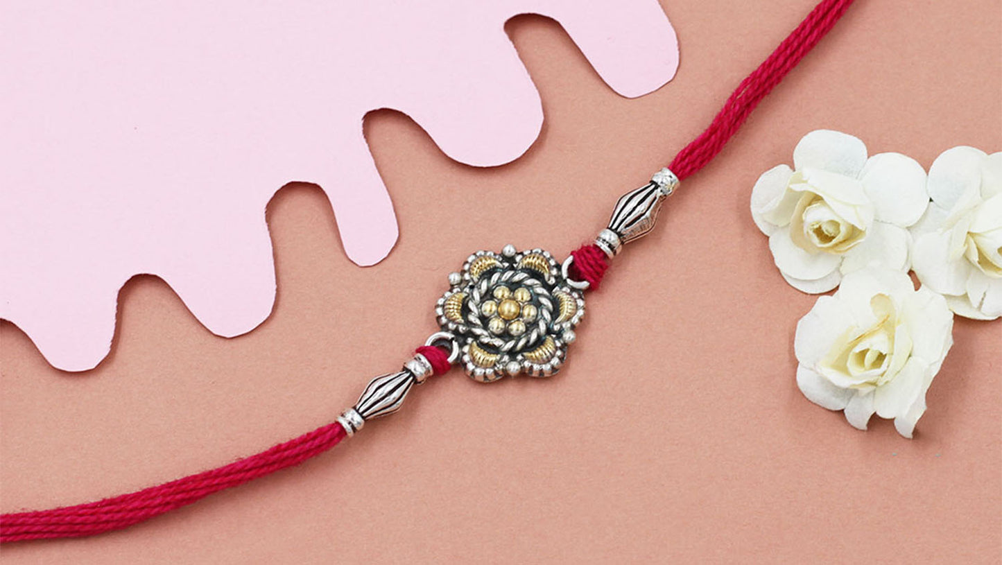 Sangeeta Boochra "925 Sterling Silver Rakhi: Timeless Bond"