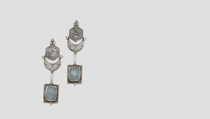 "Effortless Elegance: Sangeeta Boochra Silver Handcrafted Earrings "