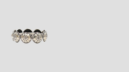 Timeless Beauty: Sangeeta Boochra Floral Silver Bangle