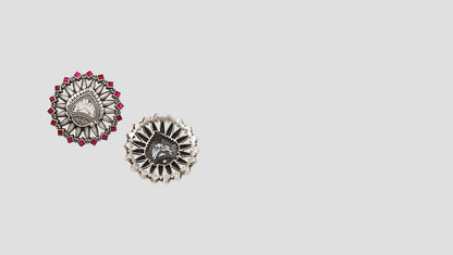 "Elegant Polish: Handcrafted Silver Studs by Sangeeta Boochra "