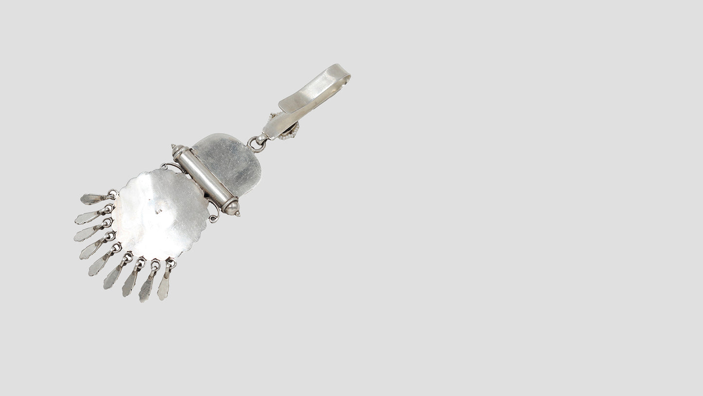 Divine Elegance: Sangeeta Boochra Handcrafted Silver Keychain