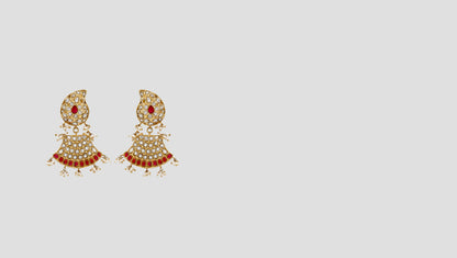 "Gilded Grace: Sangeeta Boochra Kundan Earrings "