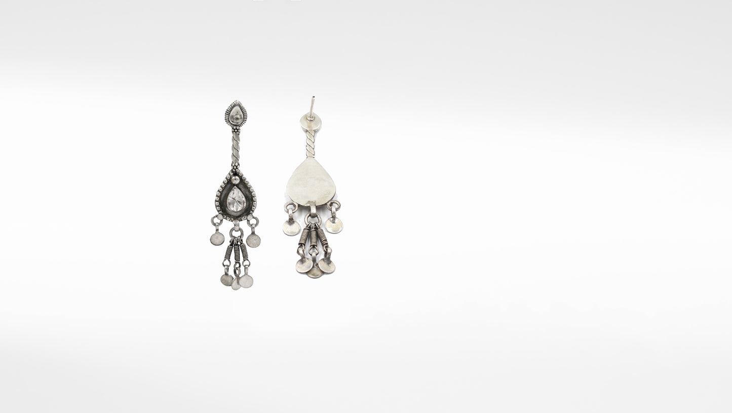 Silver Eisley Studded with moissanite Earring