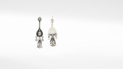 Silver Eisley Studded with moissanite Earring