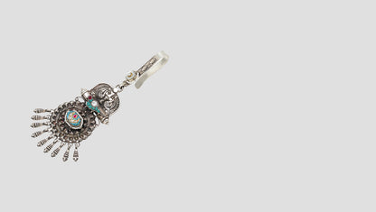 Divine Elegance: Sangeeta Boochra Handcrafted Silver Keychain