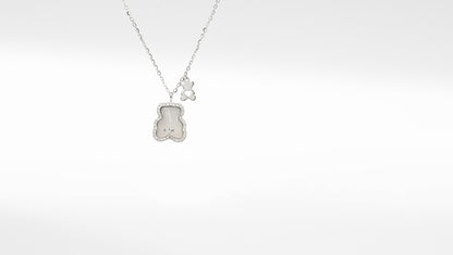 Silver-Plated CZ Pendant & Chain