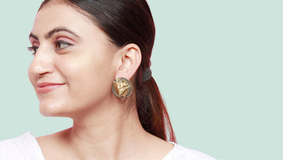 Handcrafted Gold Plated Silver Earring