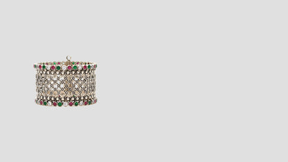 Artisanal Elegance: Sangeeta Boochra Oxidized Silver Bangle