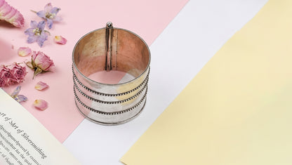 Sangeeta Boochra Classic Oxidised Silver Hand Bangle
