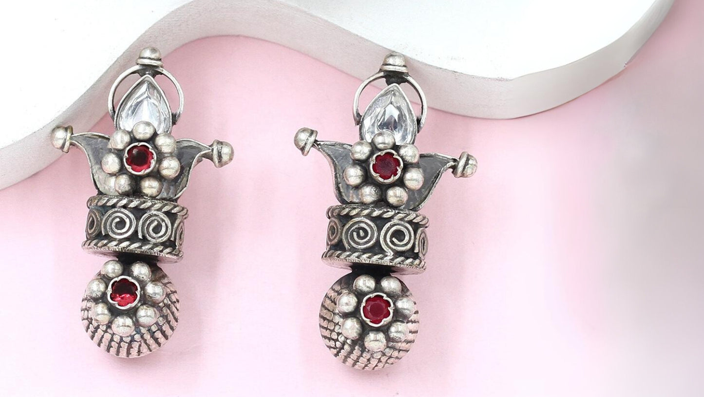 Refined Beauty: Sangeeta Boochra Silver Handmade Earrings