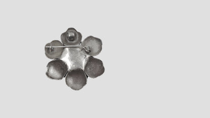 Sangeeta Boochra Artistic Oxidised Silver Flower Pendant