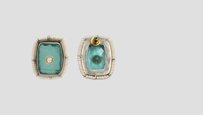 Sangeeta Boochra Heritage Pearl-Bordered Silver Studs