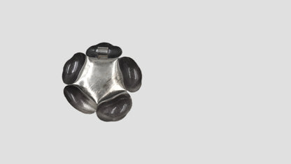 Sangeeta Boochra Classic Silver Floral Statement Pendant