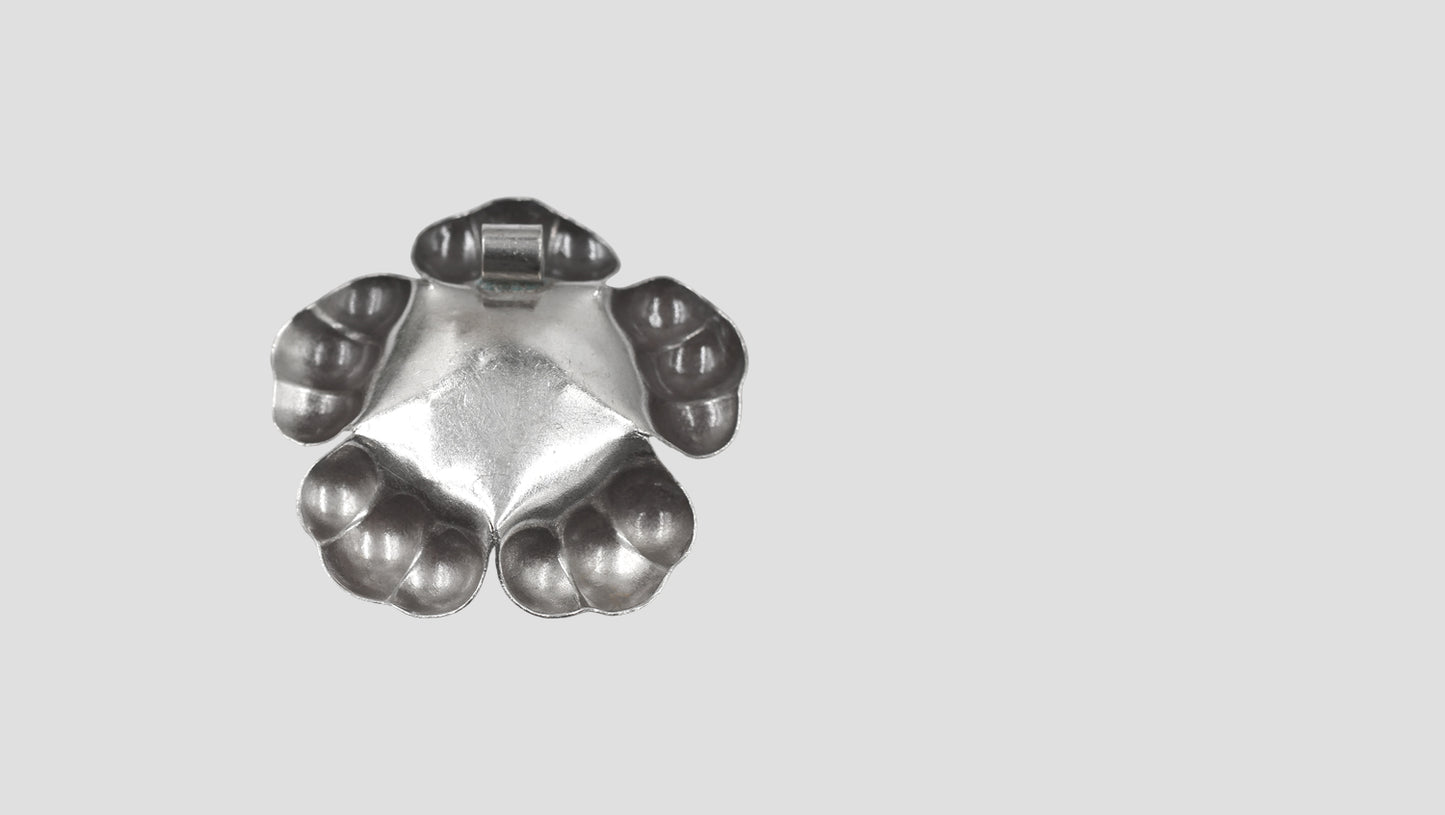 Sangeeta Boochra Classic Oxidised Silver Floral Charm Pendant