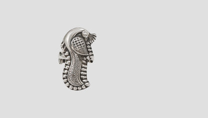 Heritage Peacock Design Adjustable Silver Ring – Sangeeta Boochra