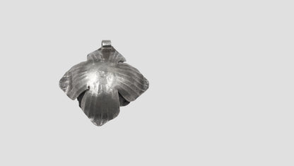 Sangeeta Boochra Oxidised Silver Sculpted Blossom Pendant