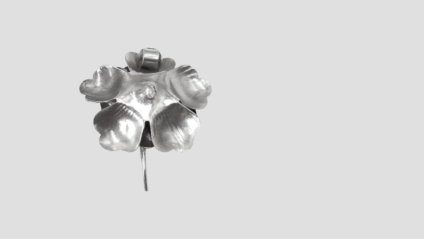 Sangeeta Boochra Handcrafted Silver Flower Pendant