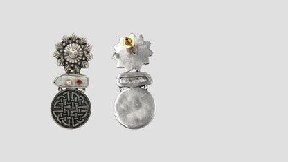 Sangeeta Boochra Handcrafted Silver Earrings