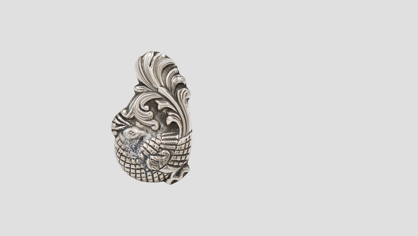 Artisan Peacock Motif Statement Ring – Sangeeta Boochra