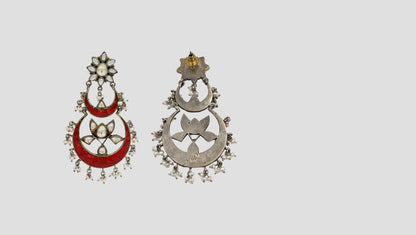 Sangeeta Boochra Ethnic Silver Kundan Earrings