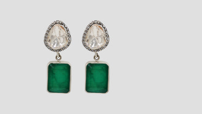 Artisan Silver Moissanite Earrings by Sangeeta Boochra