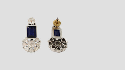 Sangeeta Boochra Handcrafted Polki Silver Earrings