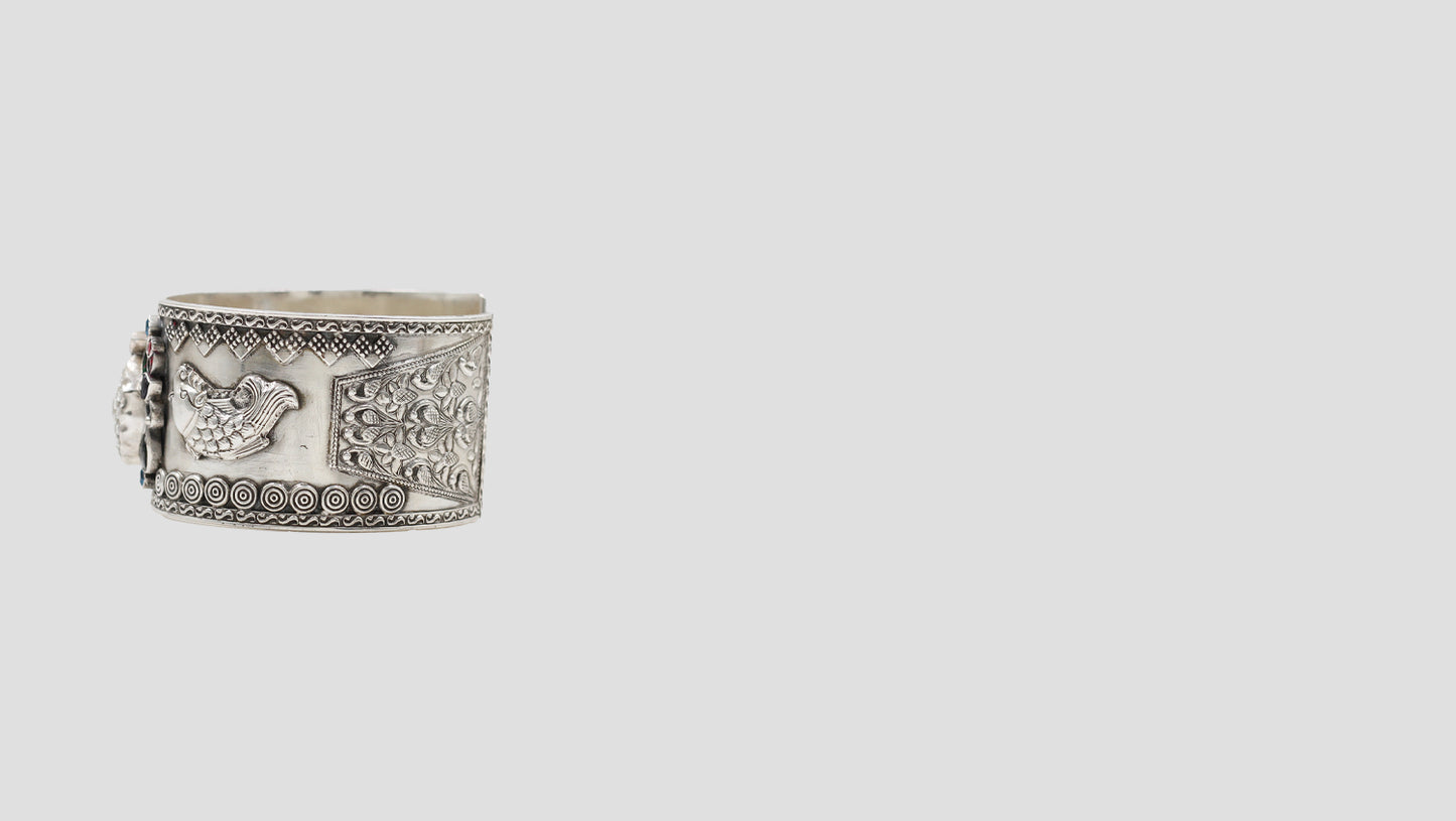 Mythical Creatures Oxidized Silver Cuff
