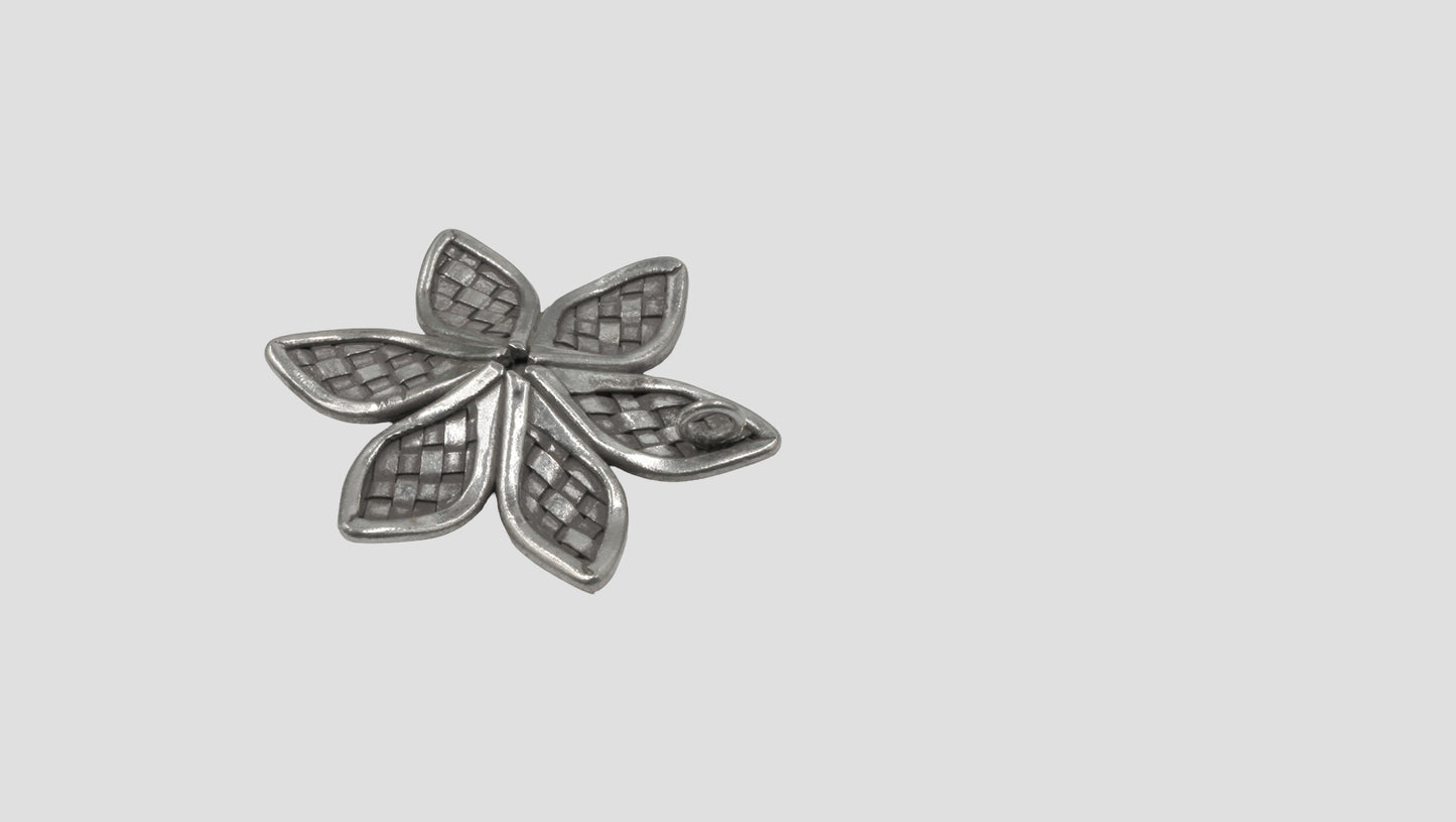 Sangeeta Boochra Artisan Oxidised Silver Floral Charm Pendant