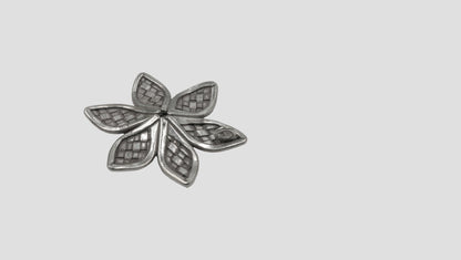 Sangeeta Boochra Artisan Oxidised Silver Floral Charm Pendant