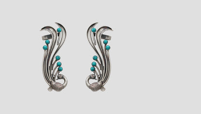 Sangeeta Boochra Turquoise Accent Silver Earrings