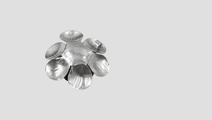 Sangeeta Boochra Handcrafted Oxidised Silver Floral Bloom Pendant