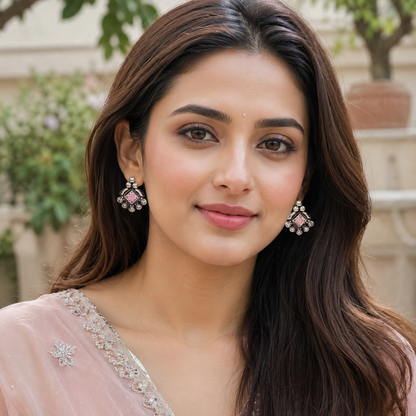 Sangeeta Boochra Oxidised Silver Heritage Stud Earrings