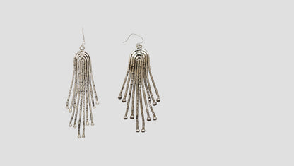 Sangeeta Boochra Artisan Tassel Silver Earrings