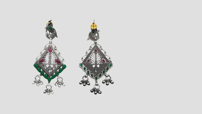 Sangeeta Boochra Handcrafted Silver Filigree Earrings
