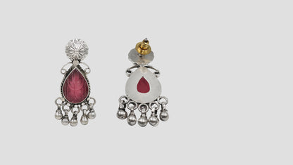 Sangeeta Boochra Heritage Motif Silver Earrings