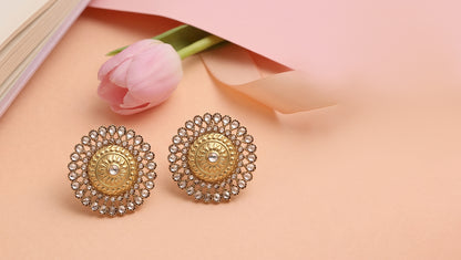 Sangeeta Boochra Heritage Gold-Plated Silver Statement Studs