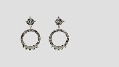 Handcrafted Tribal Silver Hoops by Sangeeta Boochra