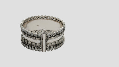 Sangeeta Boochra Artisan Oxidised Silver Embossed Statement Bangle