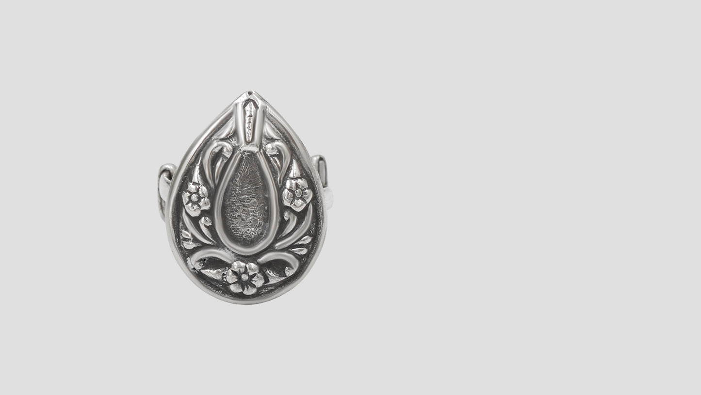 Floral Heritage Silver Ring by Sangeeta Boochra