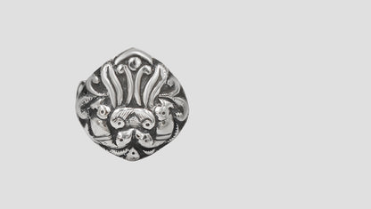 Sangeeta Boochra Handcrafted Traditional Oxidised Silver Ring