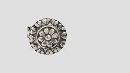 Heritage Style Oxidised Silver Ring – Sangeeta Boochra Collection